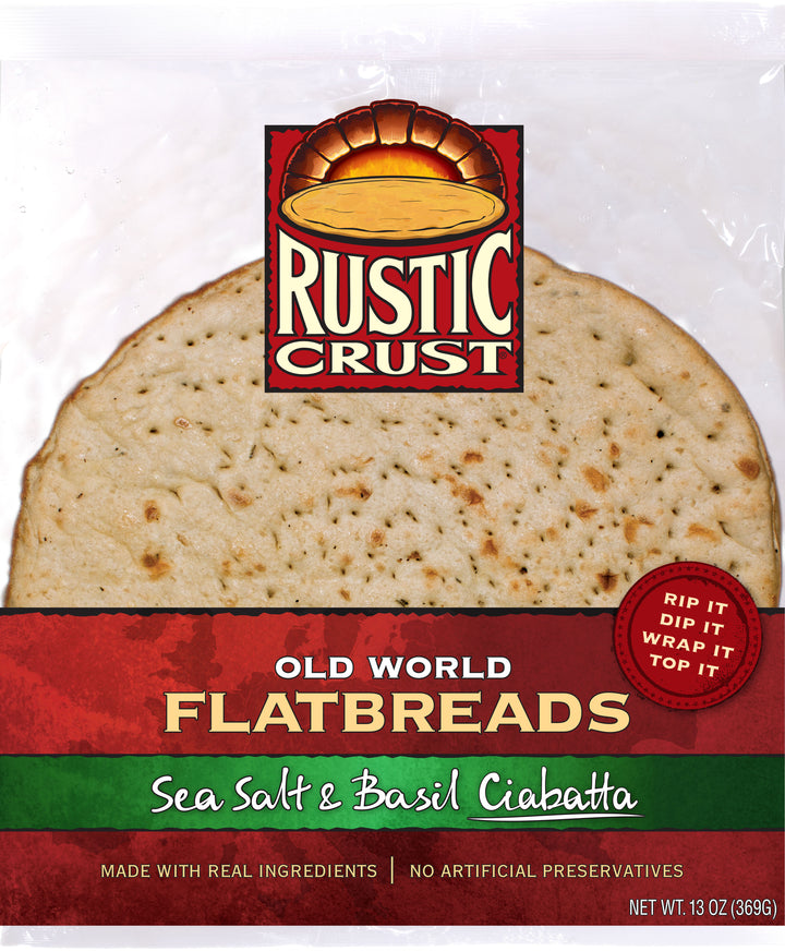 Rustic Crust Ciabatta Flatbread Pizza Crust-1 Each-6/Case
