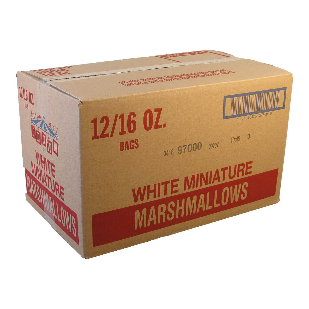 Clown Global Brands No Artificial Colors Miniature White Marshmallows-1 lb.-12/Case