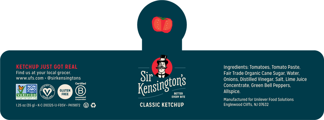 Sir Kensington's Classic Ketchup Single Serve-1.25 oz.-48/Case