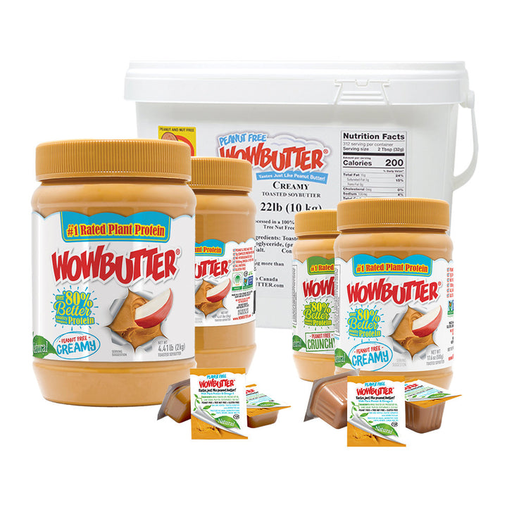 Wowbutter Peanut Free Spread Jars Creamy-4.4 lb.-2/Case