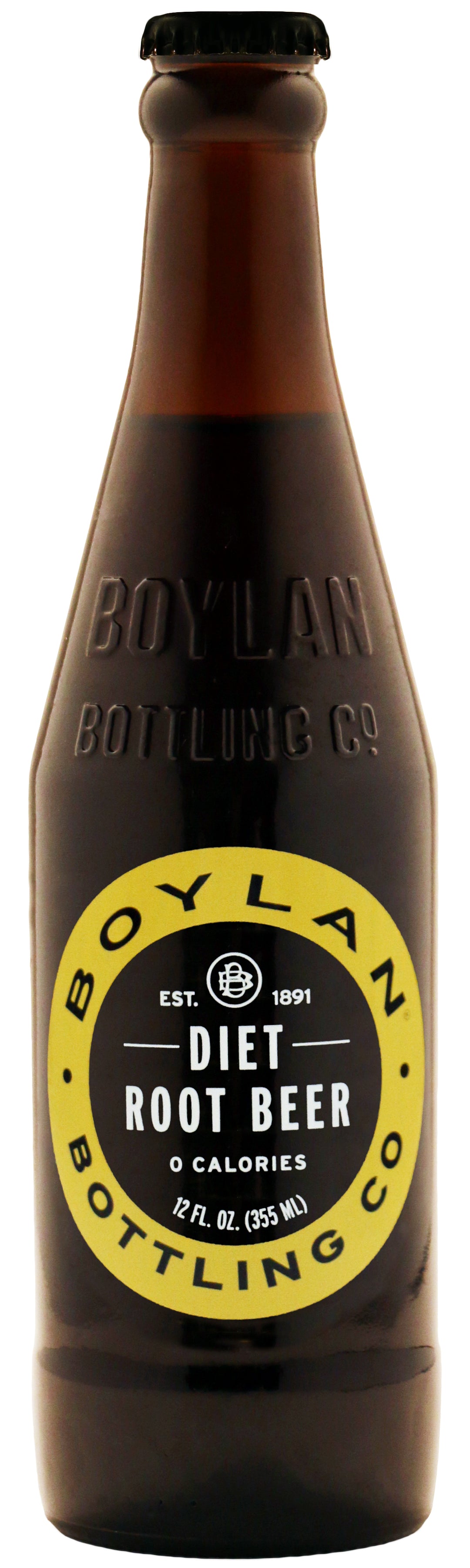 Boylan Bottling Diet Root Beer-12 fl oz.s-4/Box-6/Case