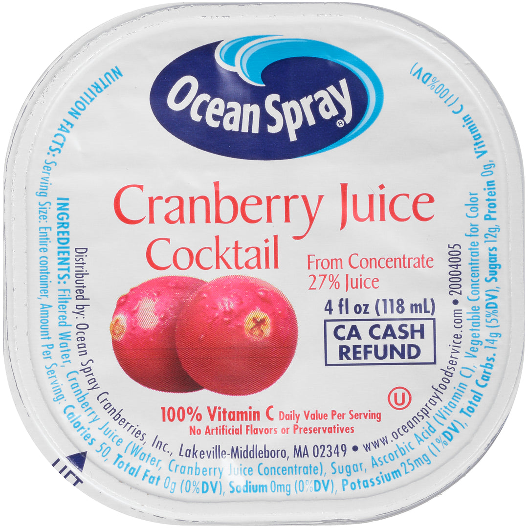 Ocean Spray Cranberry Juice Cocktail-4 fl oz.s-48/Case
