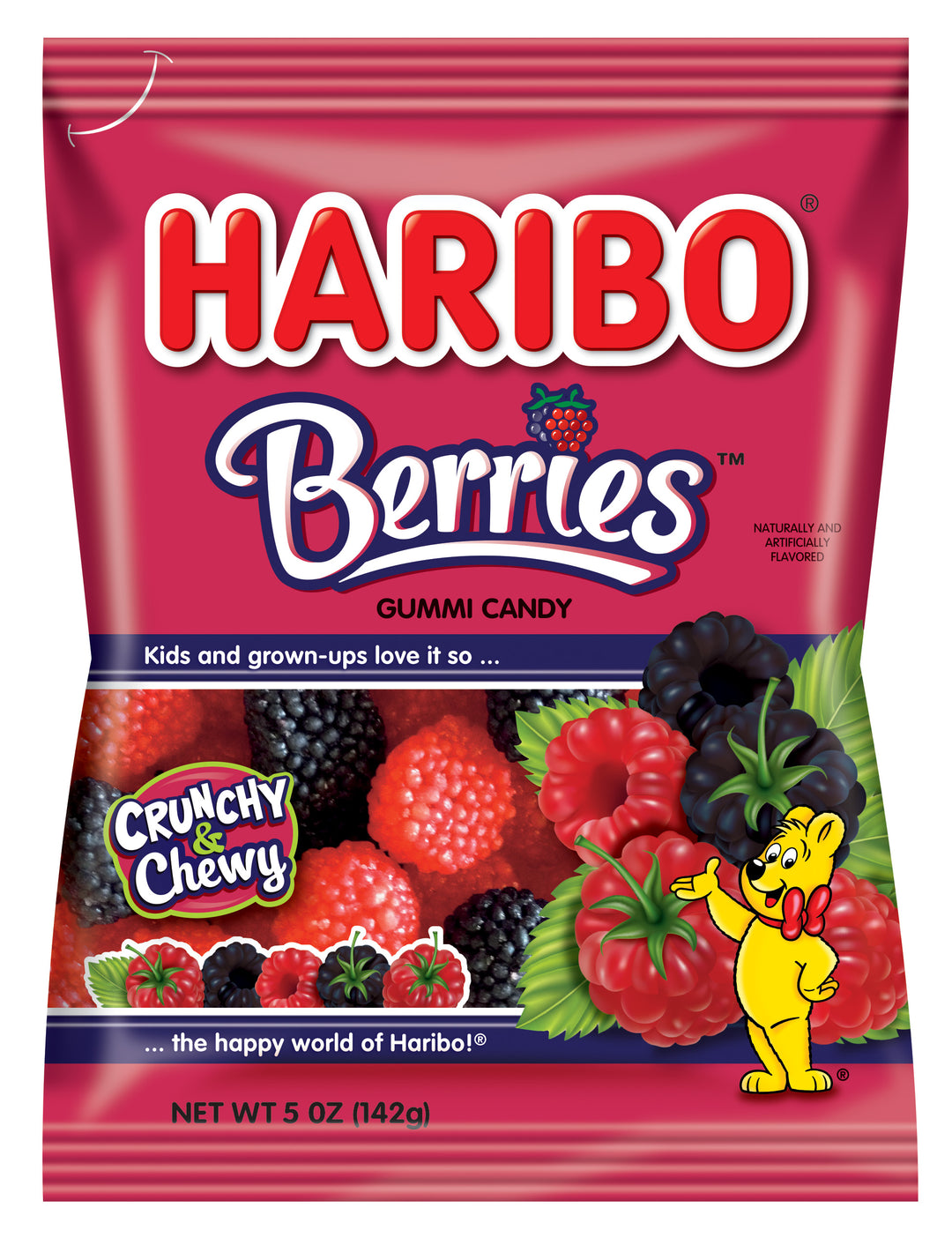 Haribo Confectionery Berries Gummy Candy-5 oz.-12/Case