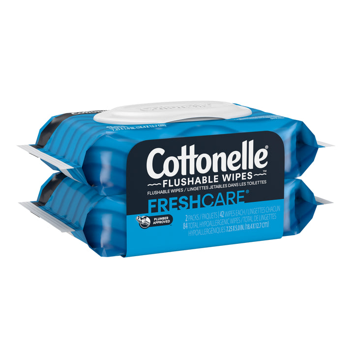 Cottonelle Flushable Wipes-84 Count-8/Case