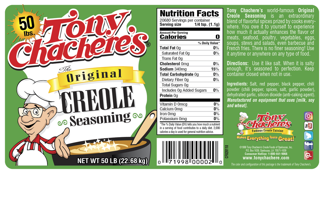 Tony Chachere's Creole Foods Original Creole Seasoning-50 lb.