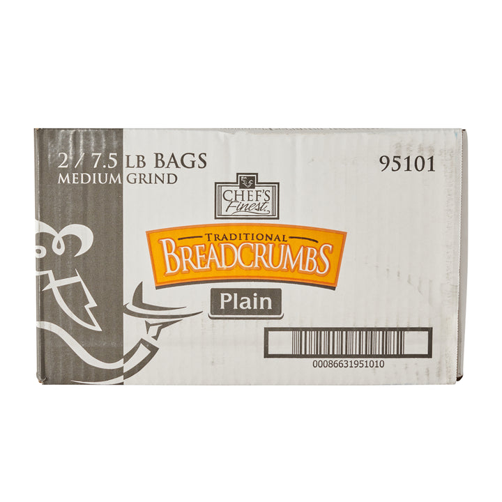 Chef's Finest Medium Plain Bread Crumbs-7.5 lb.-2/Case