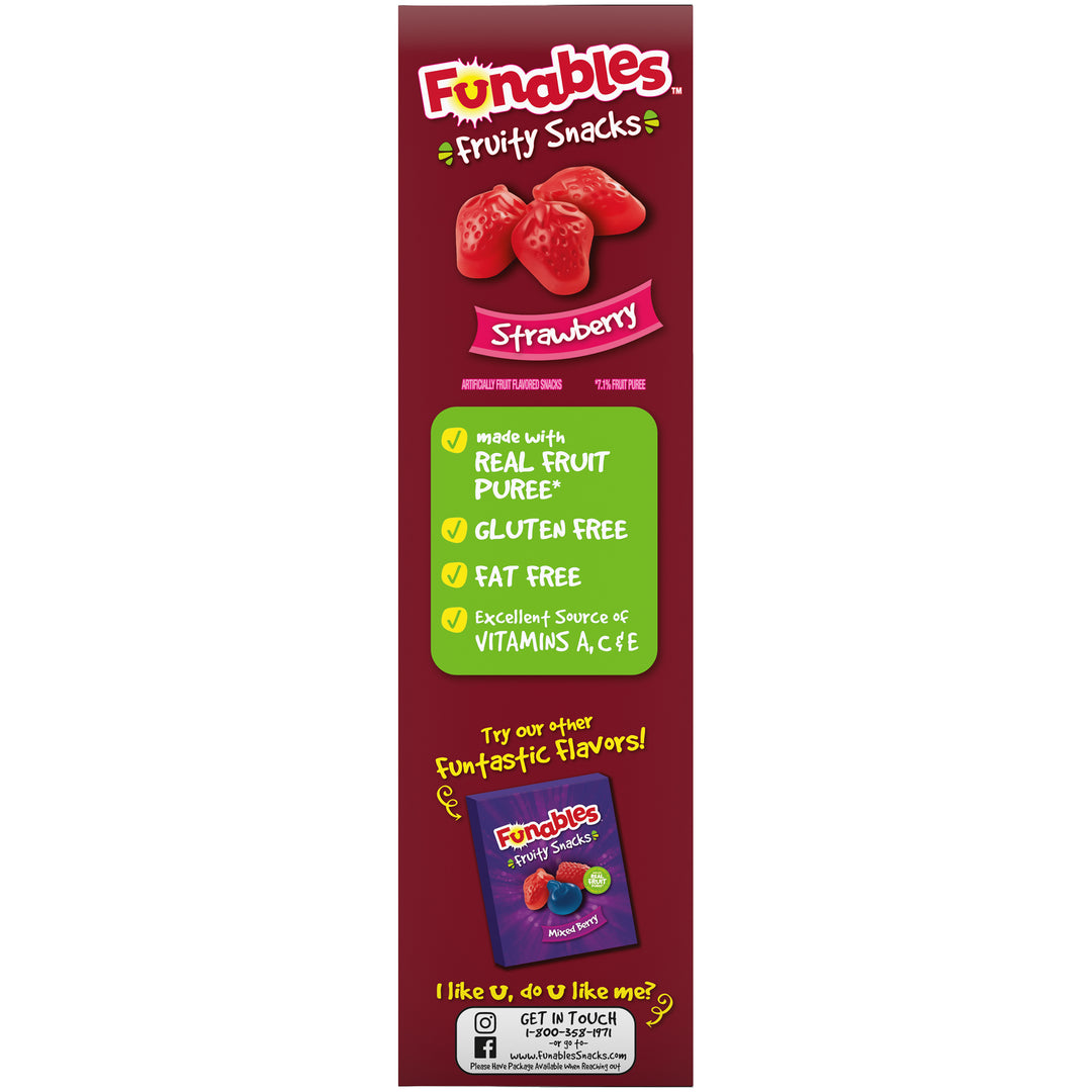 Funables Strawberry Fruit Snacks-17.6 oz.-5/Case