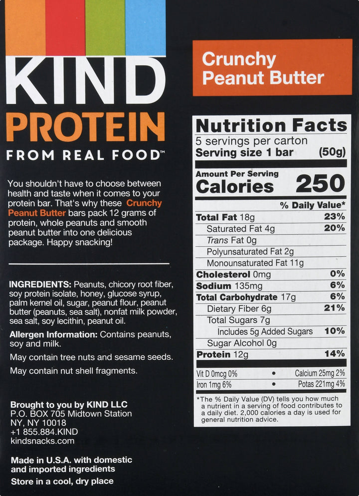 Kind Snacks Protein Crunchy Peanut Butter Bar-1.76 oz.-12/Box-6/Case