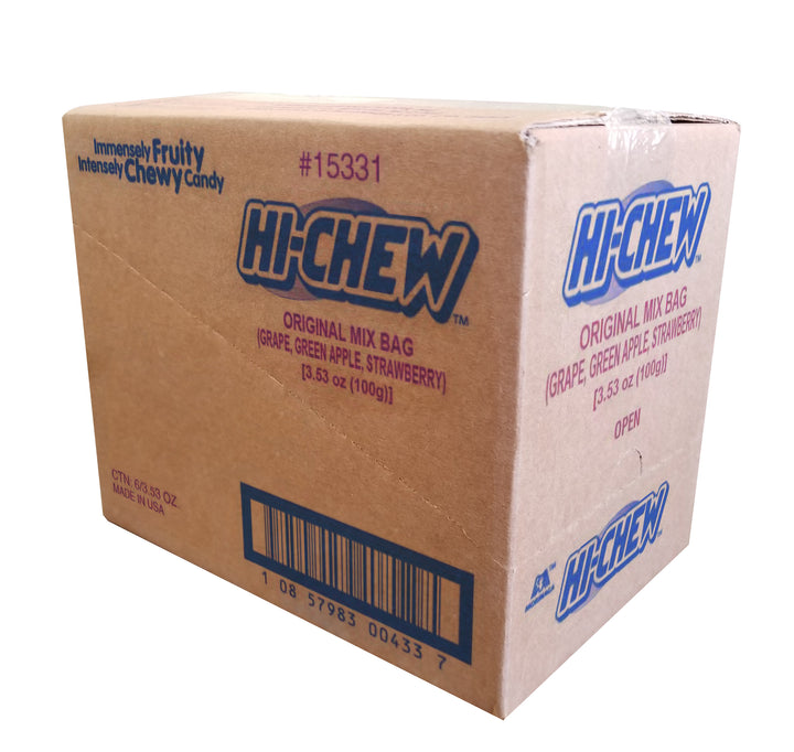 Hi-Chew Original Mix Candy Peg Bag-3.53 oz.-6/Case