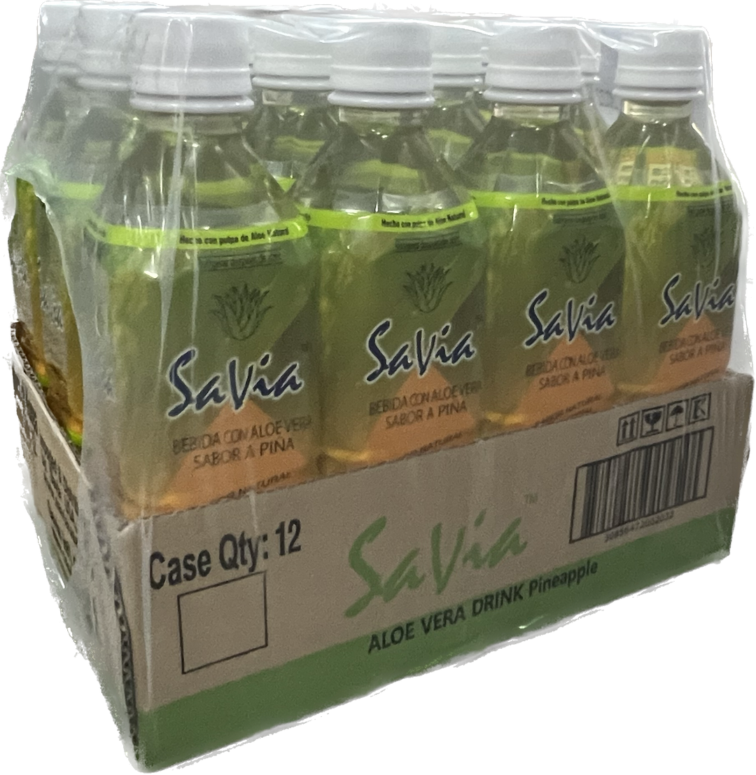 Savia Pineapple Aloe Vera Drink-500 Milliliter-12/Case