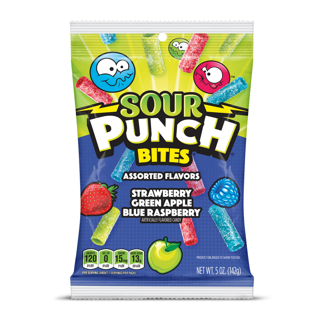 Sour Punch Assorted Bites-5 oz.-12/Case