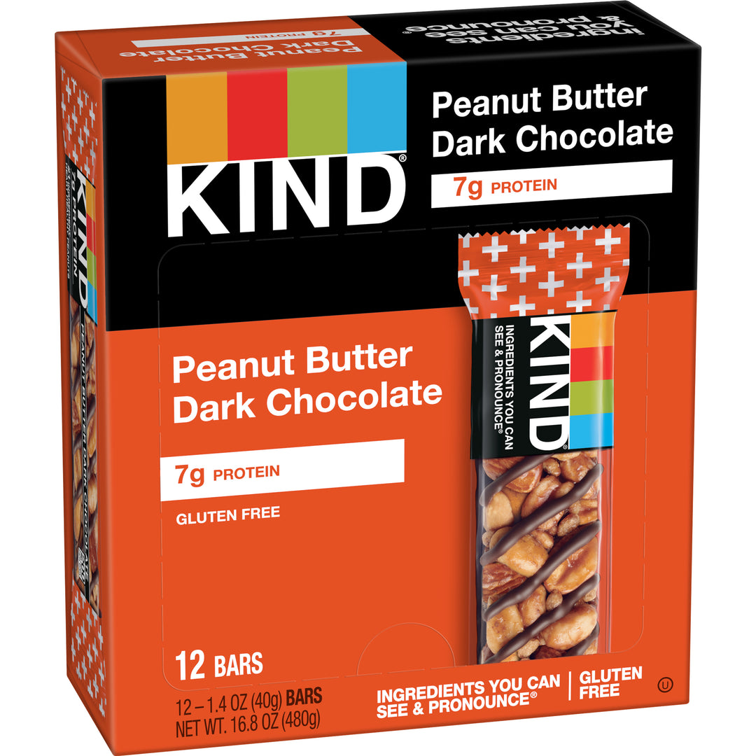 Kind Healthy Snacks Bar Peanut Butter Dark Chocolate Bar 1.4 oz.- 12/Pack- 6 Packs/Case-1.4 oz.-12/Box-6/Case