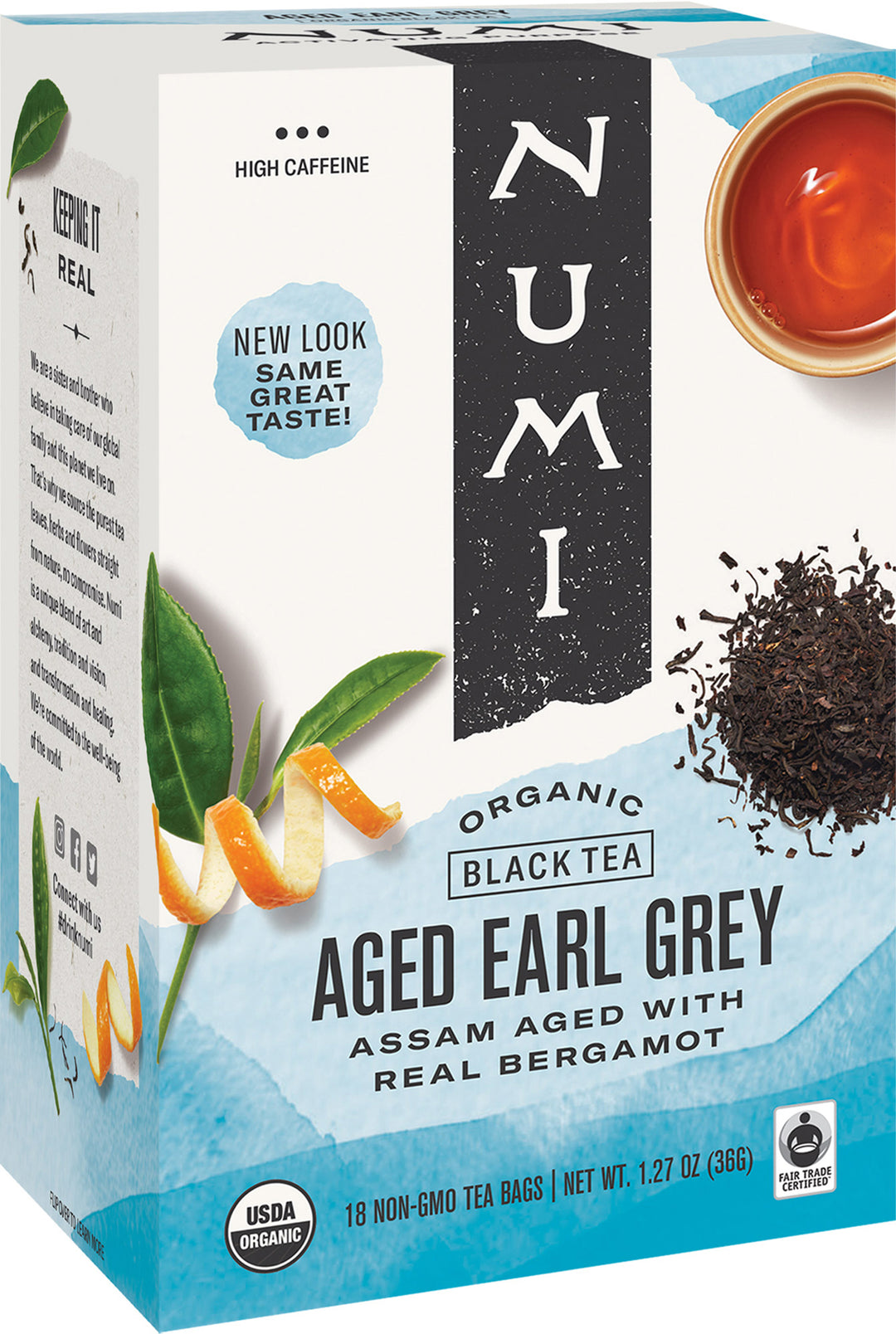 Numi Aged Earl Grey Black Tea-18 Count-6/Case