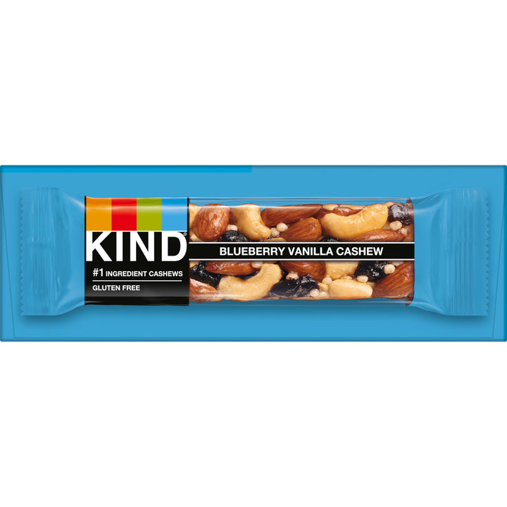 Kind Healthy Snacks Bar Blueberry Vanilla Cashew Bar 1.4 oz. Bar- 12/Box- 6 Packs/Case-1.4 oz.-12/Box-6/Case