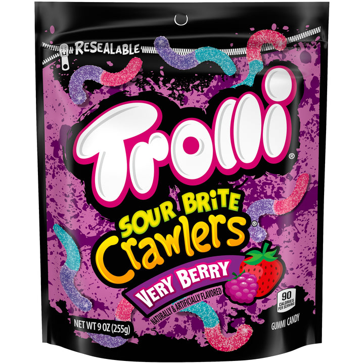 Trolli Minis Sour Brite Crawlers Gummy Candy-9 oz.-6/Case