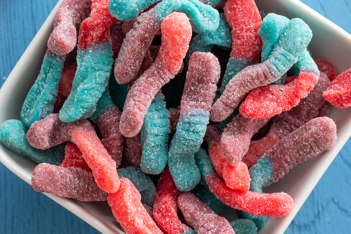 Trolli Minis Sour Brite Crawlers Gummy Candy-9 oz.-6/Case