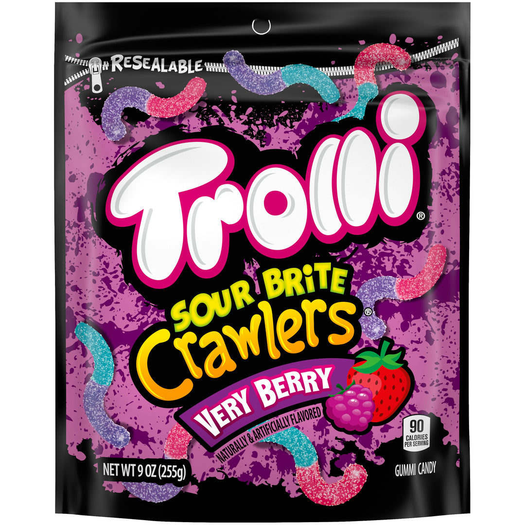 Trolli Minis Sour Brite Crawlers Gummy Candy-9 oz.-6/Case