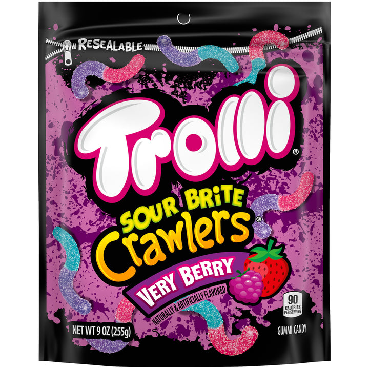 Trolli Minis Sour Brite Crawlers Gummy Candy-9 oz.-6/Case