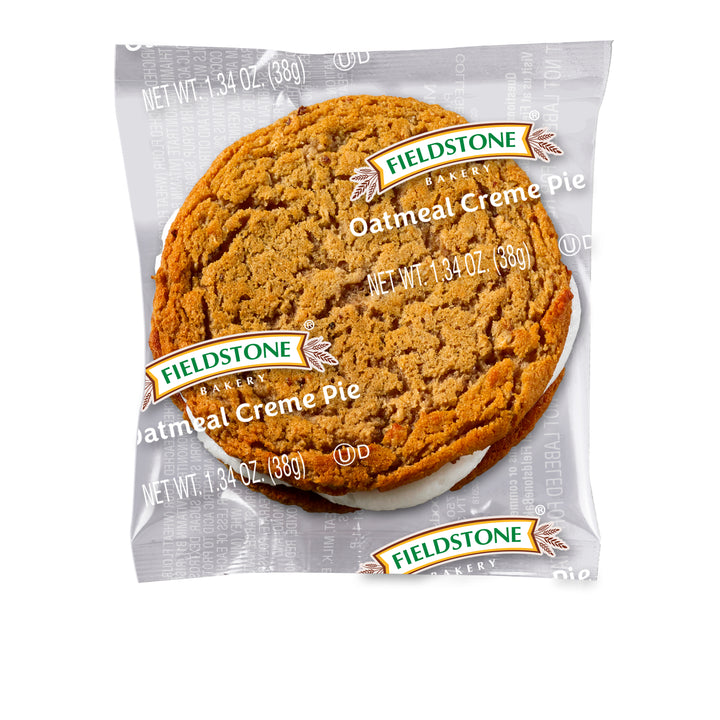 Fieldstone Individually Wrapped Oatmeal Creme Pie-12 Each-16/Box-1/Case