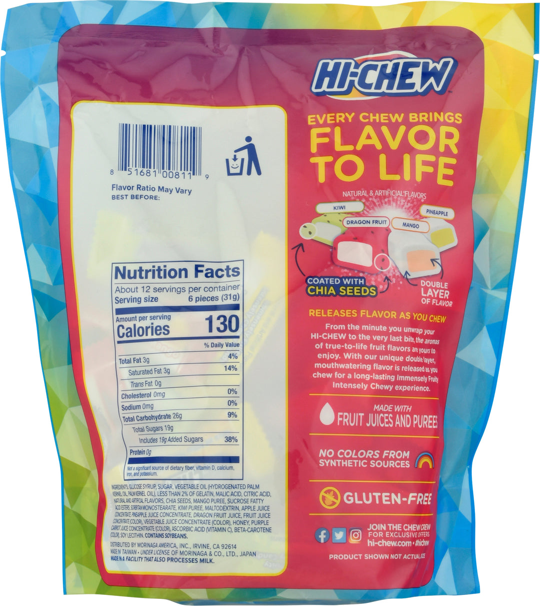 Hi-Chew Tropical Mix Candy Bag-12.7 oz.-4/Case