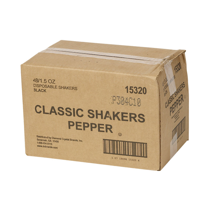 Diamond Crystal Pepper Shaker Black-1.5 oz.-48/Case