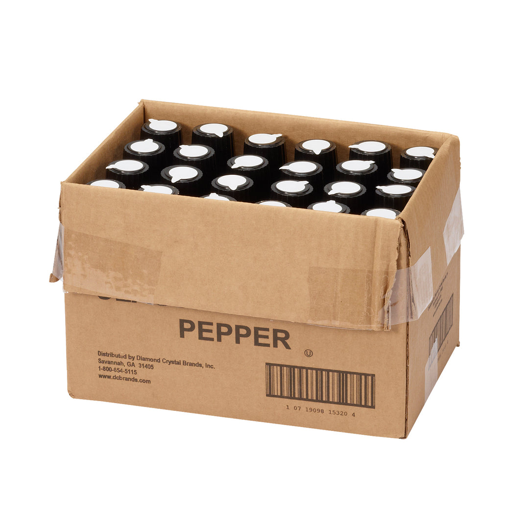 Diamond Crystal Pepper Shaker Black-1.5 oz.-48/Case