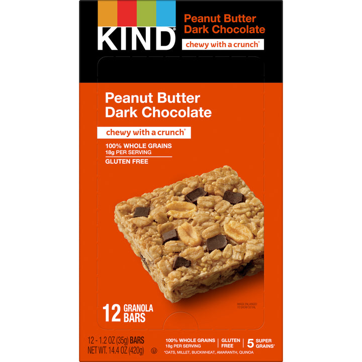 Kind Healthy Snacks Healthy Snacks Peanut Butter & Dark Chocolate Snack Bar-1.2 oz.-12/Box-6/Case