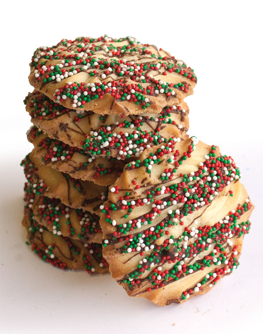 Cookies United Holiday Drizzled Spritz Cookies-5 lb. Bulk Box