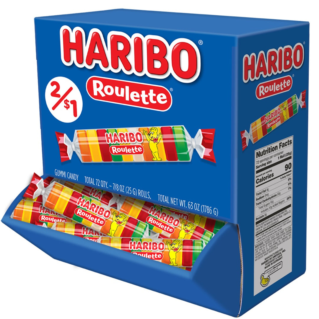 Haribo Roulette Box Gummy Candy-0.875 oz.-36/Box-12/Case