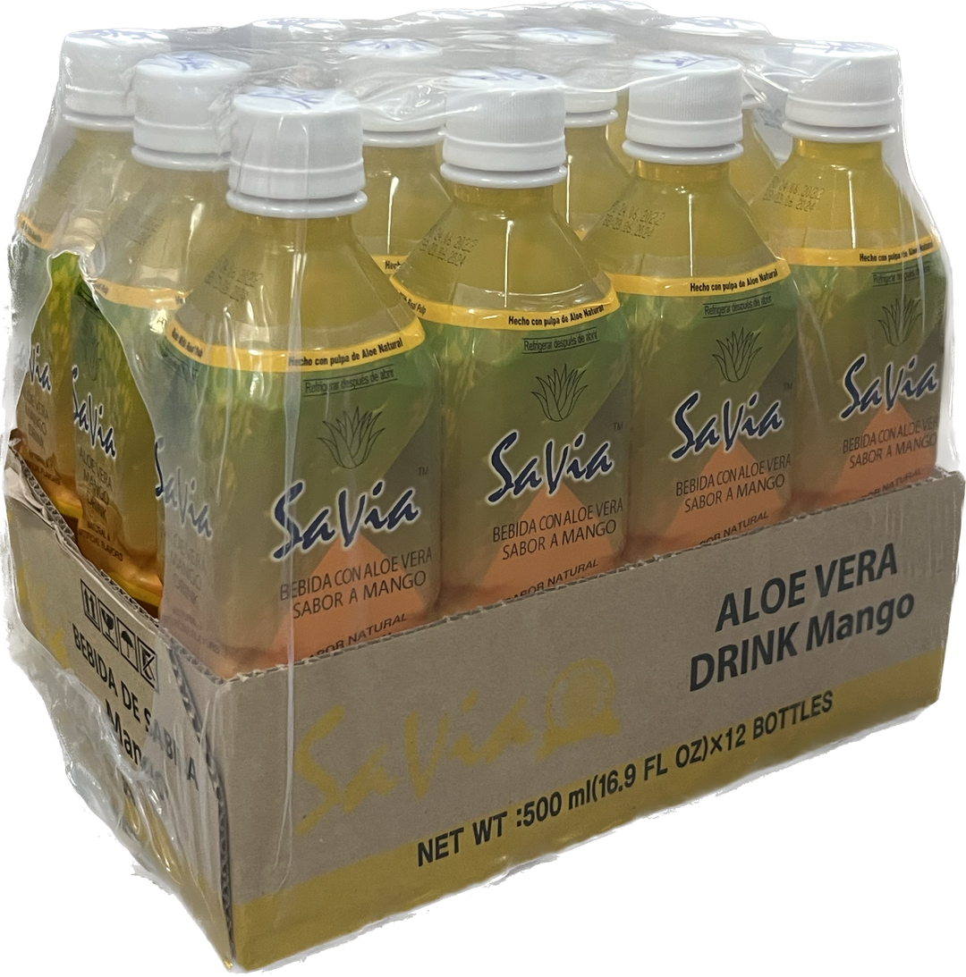 Savia Mango Aloe Vera Drink-500 Milliliter-12/Case