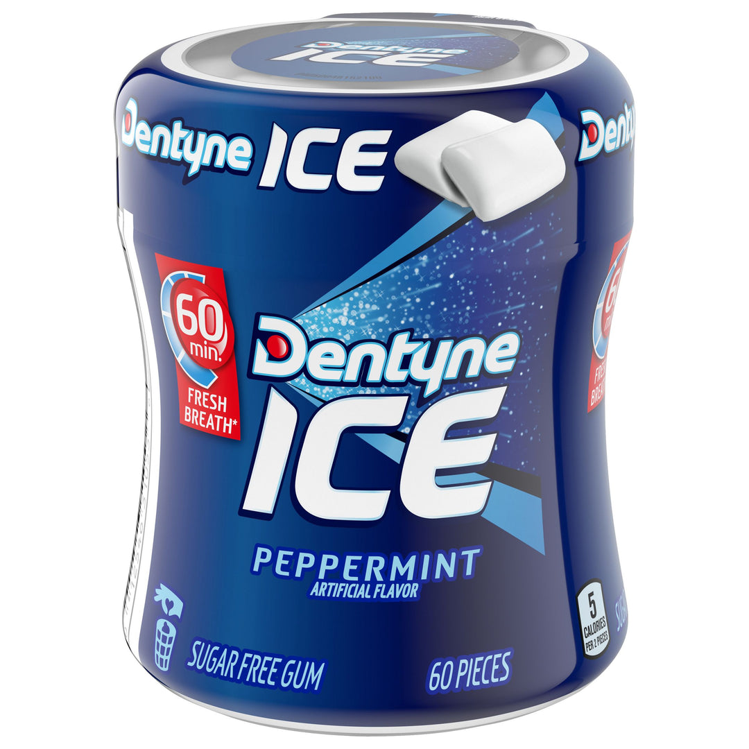 Dentyne Ice Gum Peppermint Bottle-0.041 lb.-6/Box-4/Case