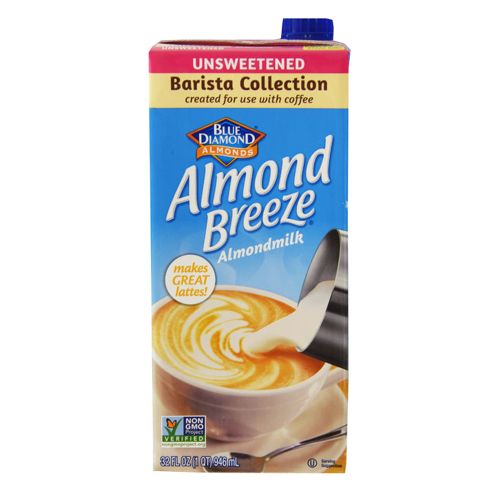 Almond Breeze Unsweetened Original Barista Blend Almond Milk-32 oz.-12/Case