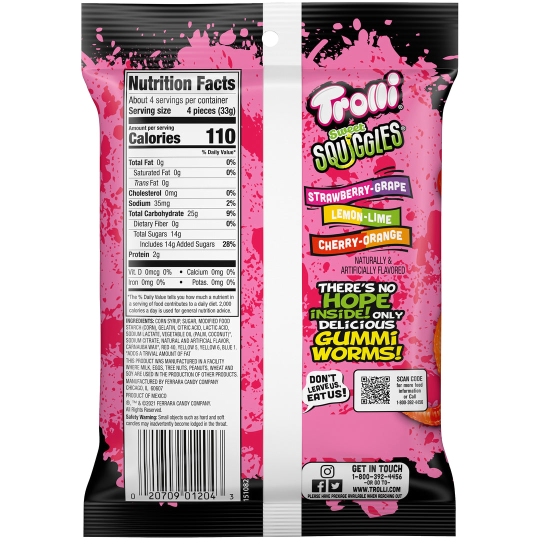 Trolli Squiggles Gummy Candy-5 oz.-12/Case
