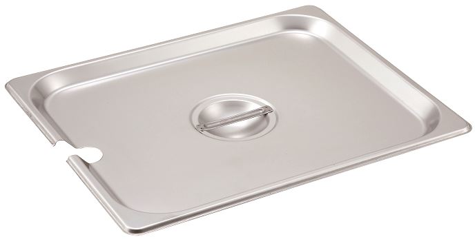 Winco Half Size Slotted Stainless Steel Steam Table Pan Cover-1 Each