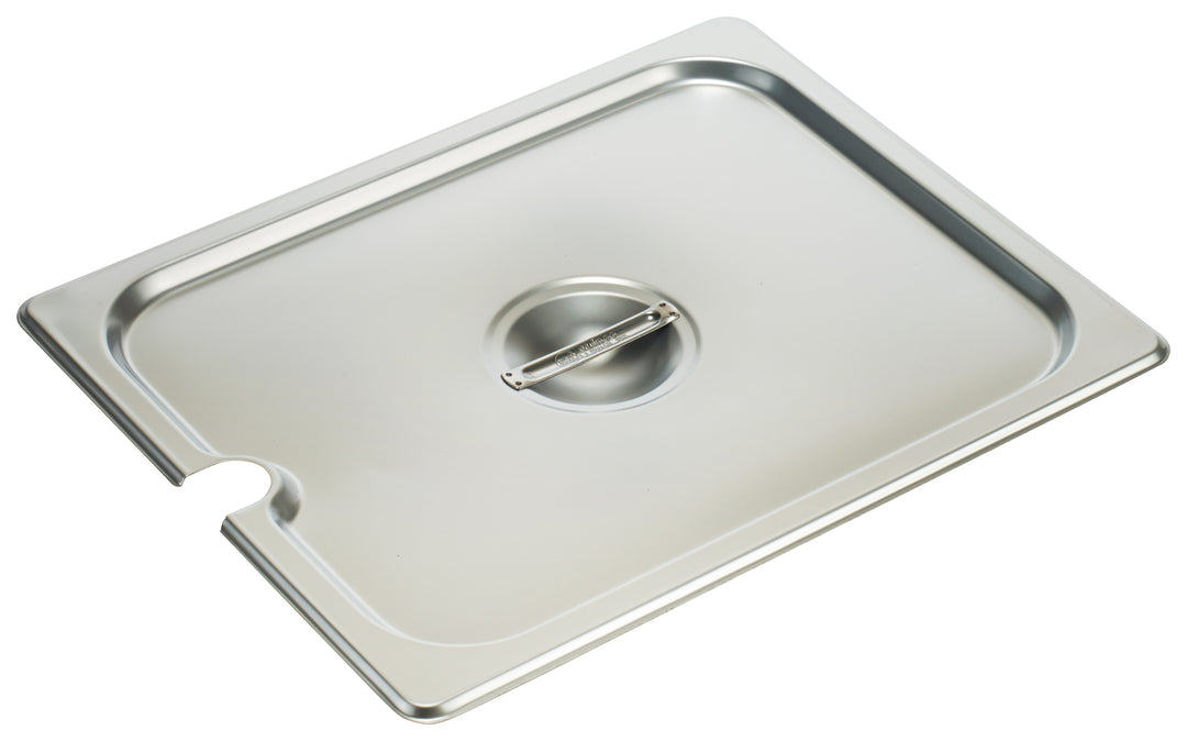 Winco Half Size Slotted Stainless Steel Steam Table Pan Cover-1 Each