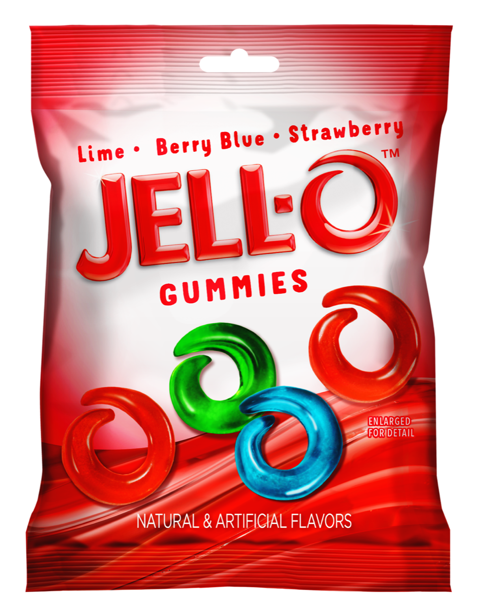 Jell-O Gummies Peg Bag-4.5 oz.-12/Case