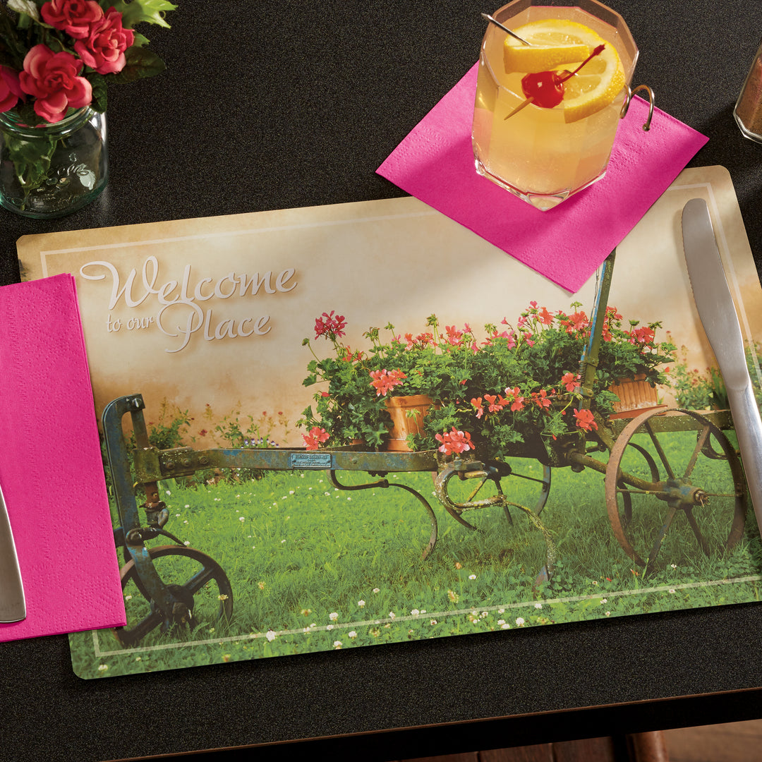 Hoffmaster Placemat "Welcome To Our Place" 9.75X14-1000 Each-1/Case