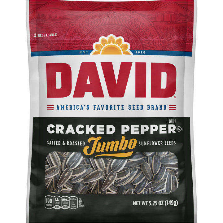David Black Pepper Sunflower Seeds-5.25 oz.-12/Case