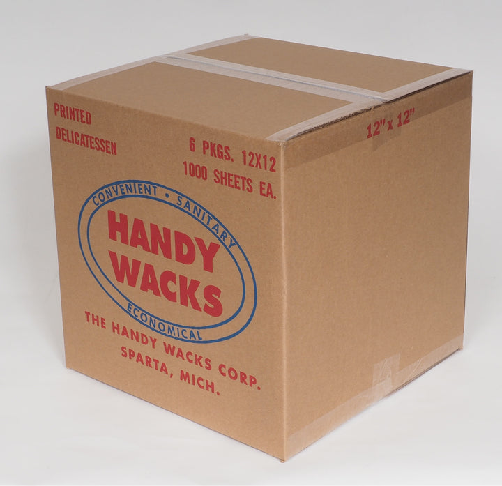 Handy Wacks 12 Inch X 12 Inch X 2.5 Inch Red Checkerboard Deli Wrap-1000 Count-6/Case