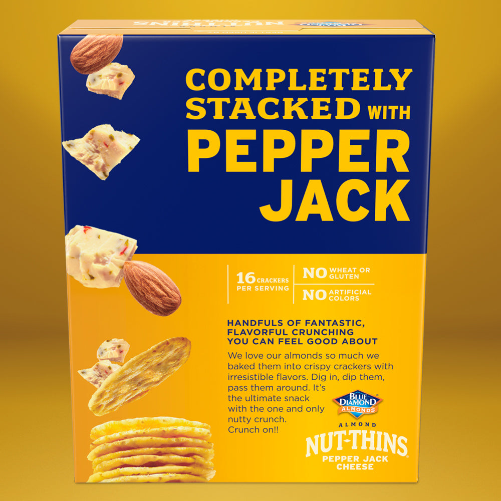 Blue Diamond Almonds Crackers Pepper Jack 4.25 oz.-4.25 oz.-12/Case