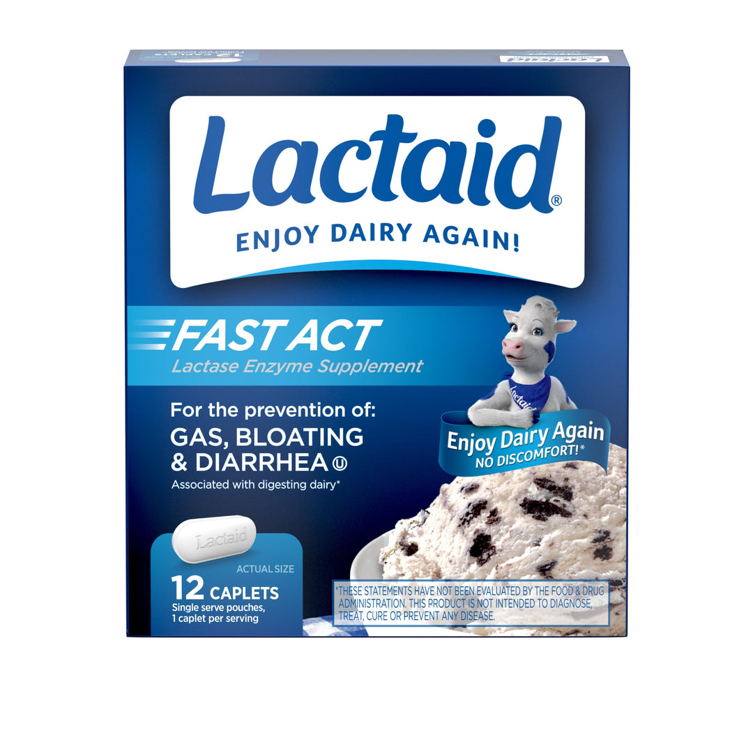 Lactaid Fast Action Caplets-12 Count-3/Box-12/Case
