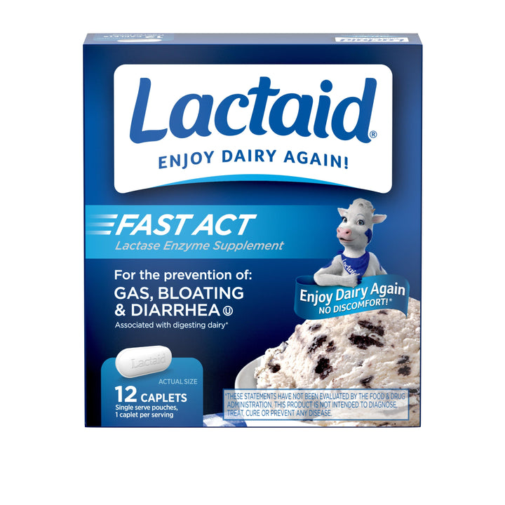 Lactaid Fast Action Caplets-12 Count-3/Box-12/Case