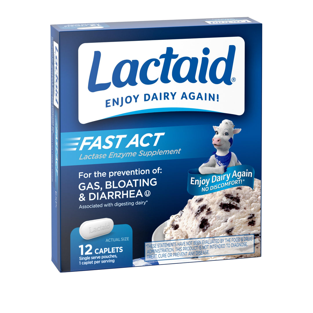Lactaid Fast Action Caplets-12 Count-3/Box-12/Case