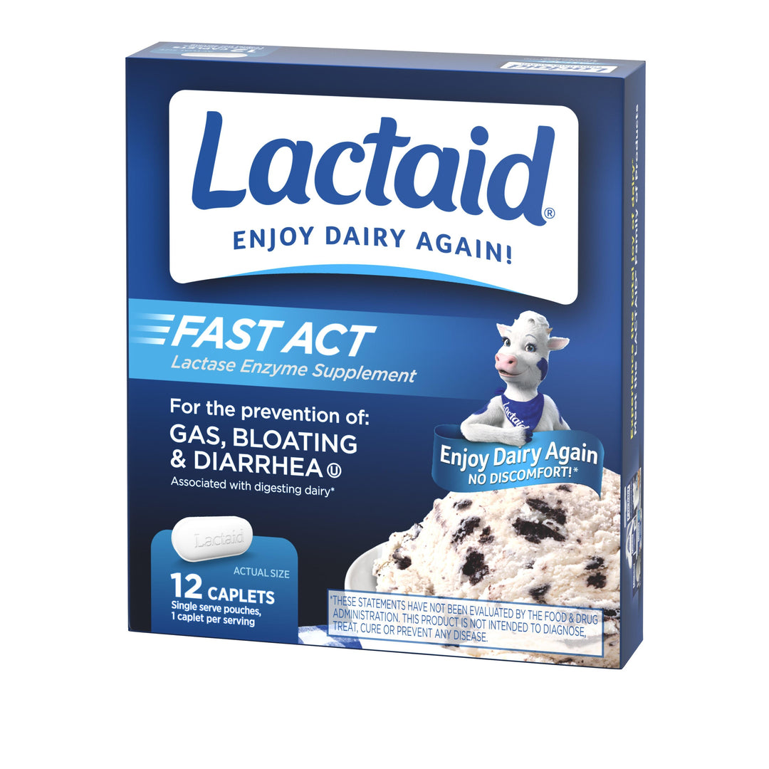 Lactaid Fast Action Caplets-12 Count-3/Box-12/Case