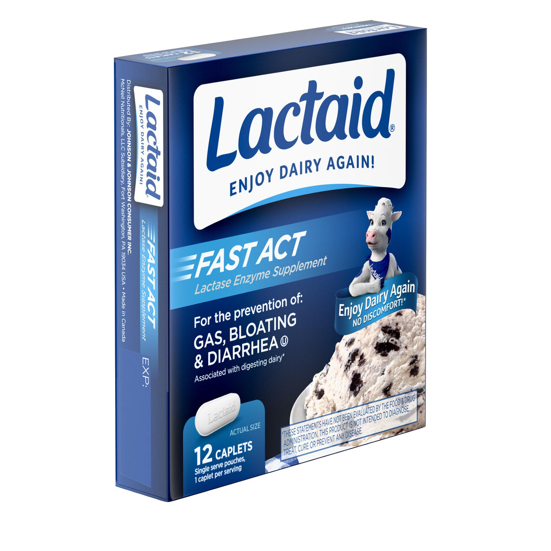 Lactaid Fast Action Caplets-12 Count-3/Box-12/Case