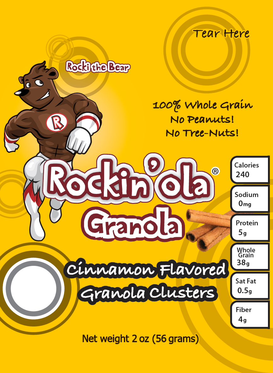 Rockin'ola Cinnamon Granola-56 Gram-125/Case