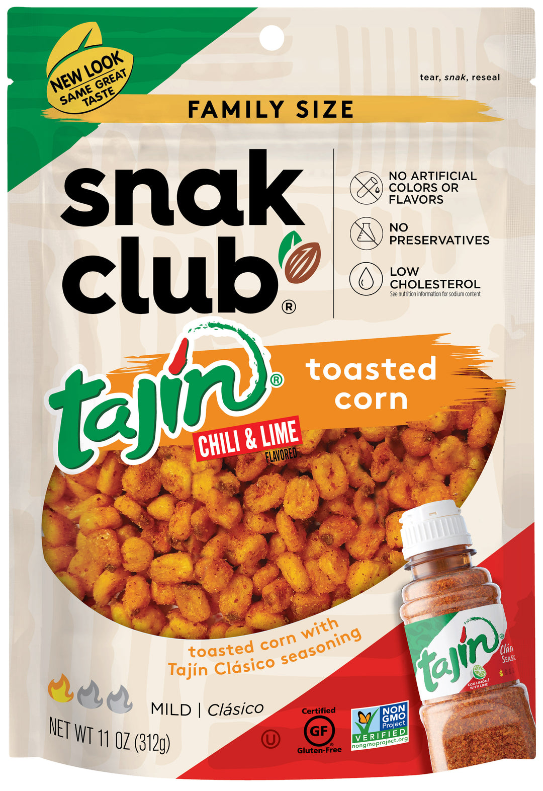Snak Club Century Snacks Family Size Tajin Roasted Corn-11 oz.-6/Case
