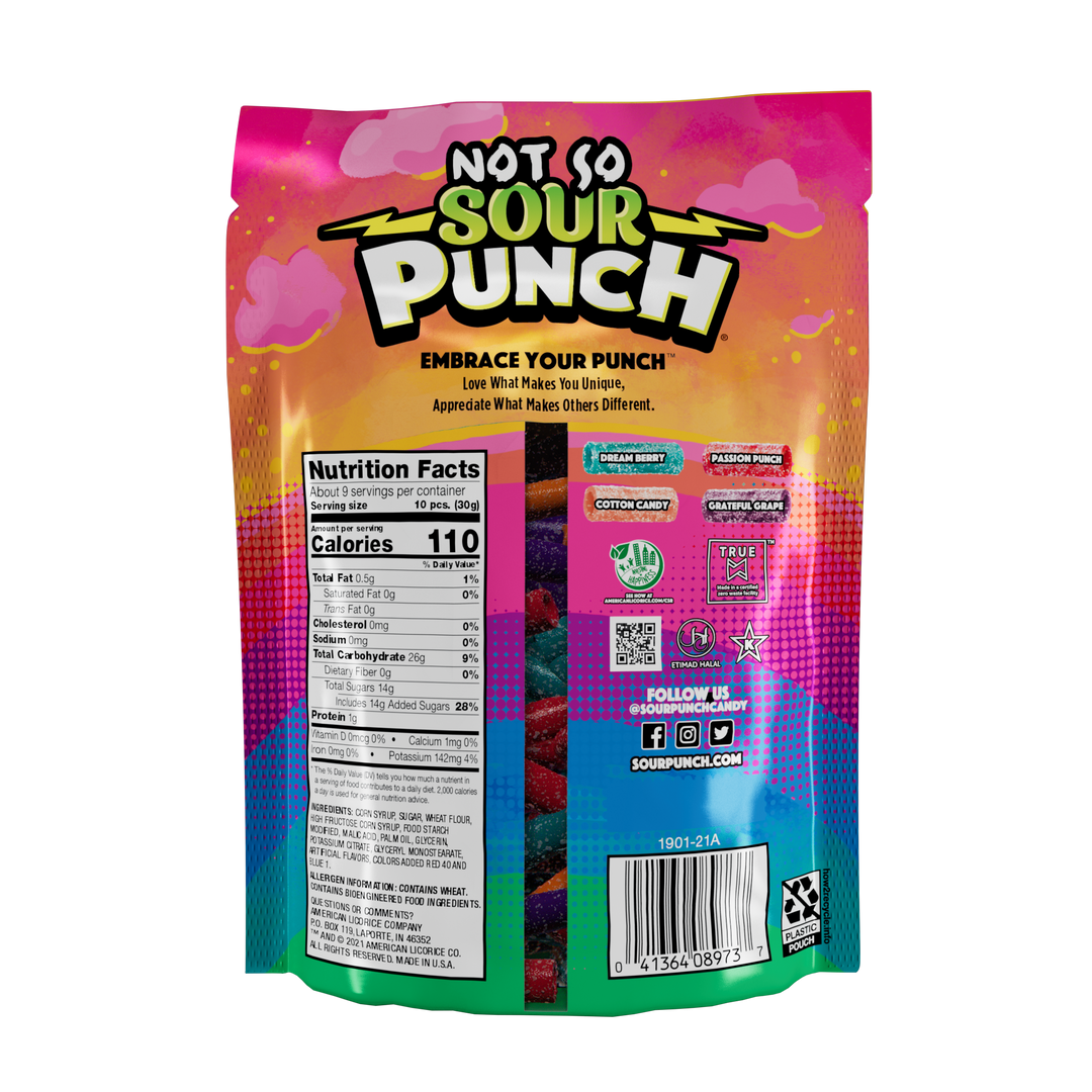 Sour Punch Sweet Assorted Bites-9 oz.-12/Case