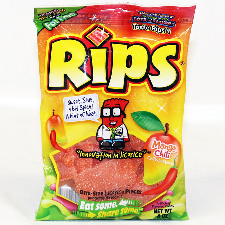 Rips Bite Size Mango Chili Pieces Peg Bag-4 oz.-12/Case