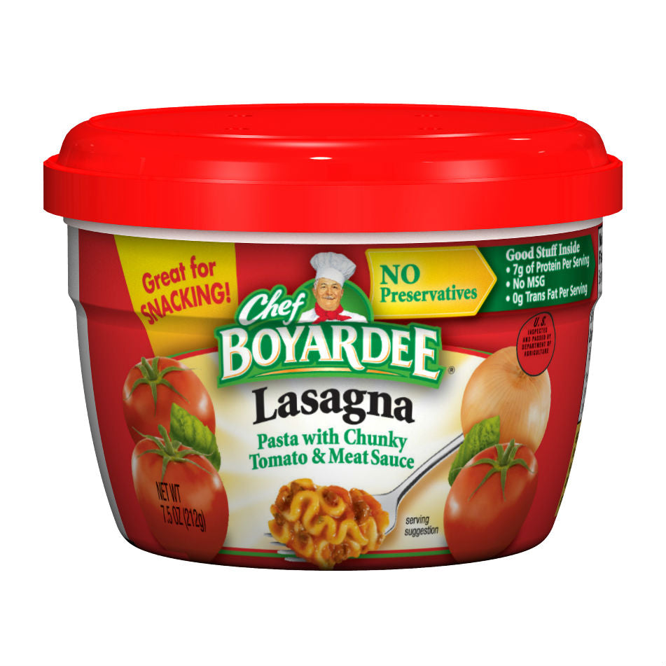 Chef Boyardee Lasagna & Beef Microwavable-7.5 oz.-12/Case